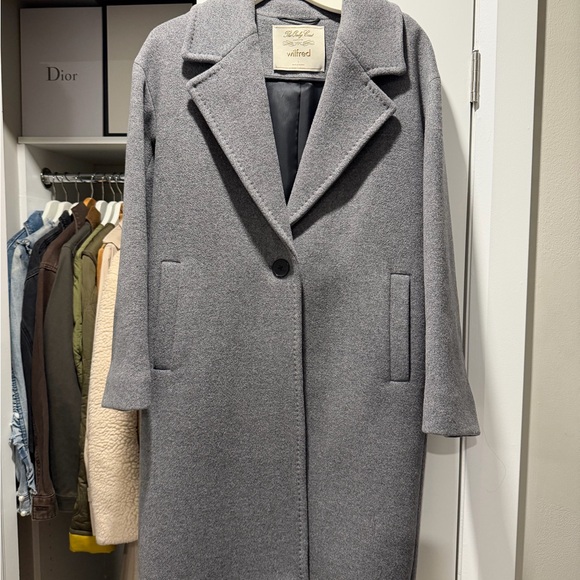 Wilfred Jackets & Blazers - Wilfred Gray Wool Blend Pea Coat
